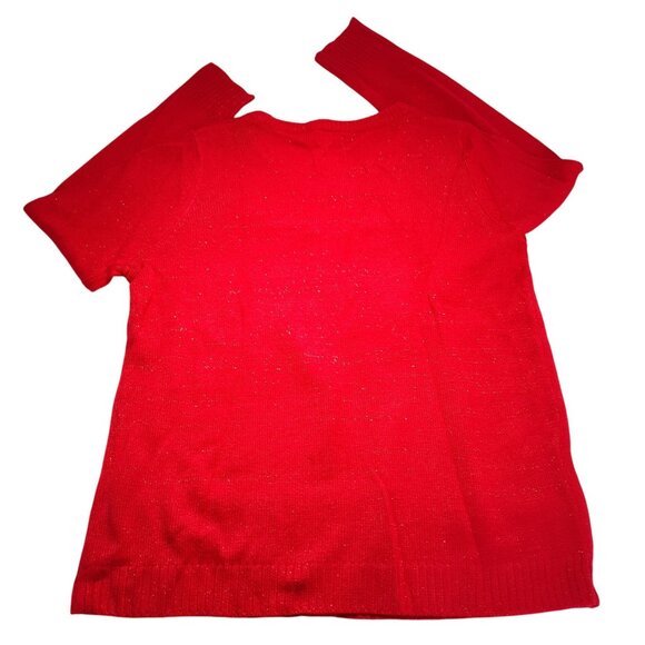 Christmas Sweater Womens XXL Red Reindeer Design Jingle Bells Accents - Picture 3 of 5